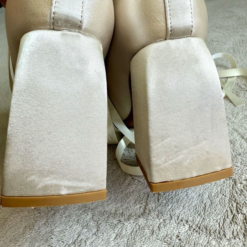 NWOT Cider Ballet Satin Bow Mary Jane Heels size 36 US6 - Picture 7 of 16